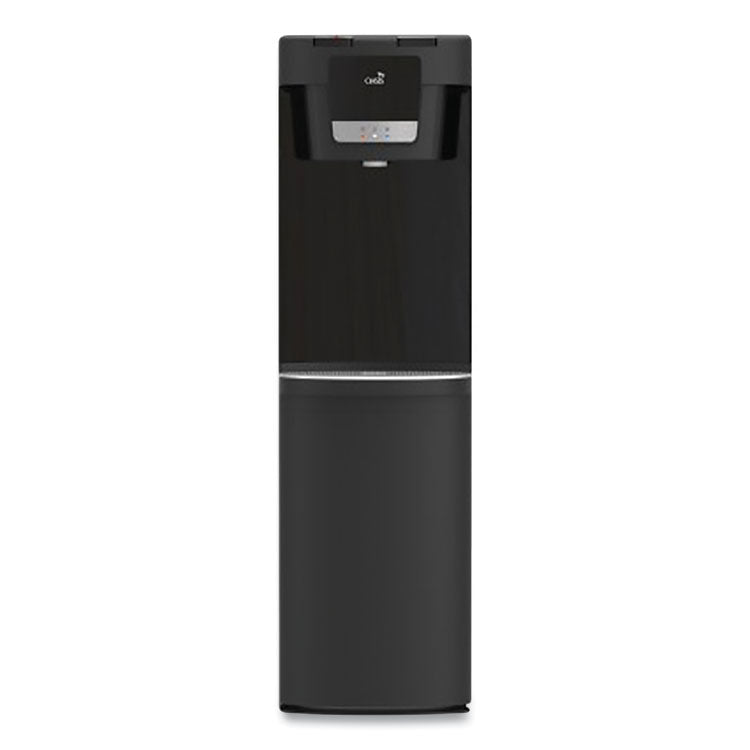 MaxxFill Flex Hot and Cold Water Dispenser, 2.1 gal, 12.2 x 14.2 x 42.33, Black/Stainless Steel