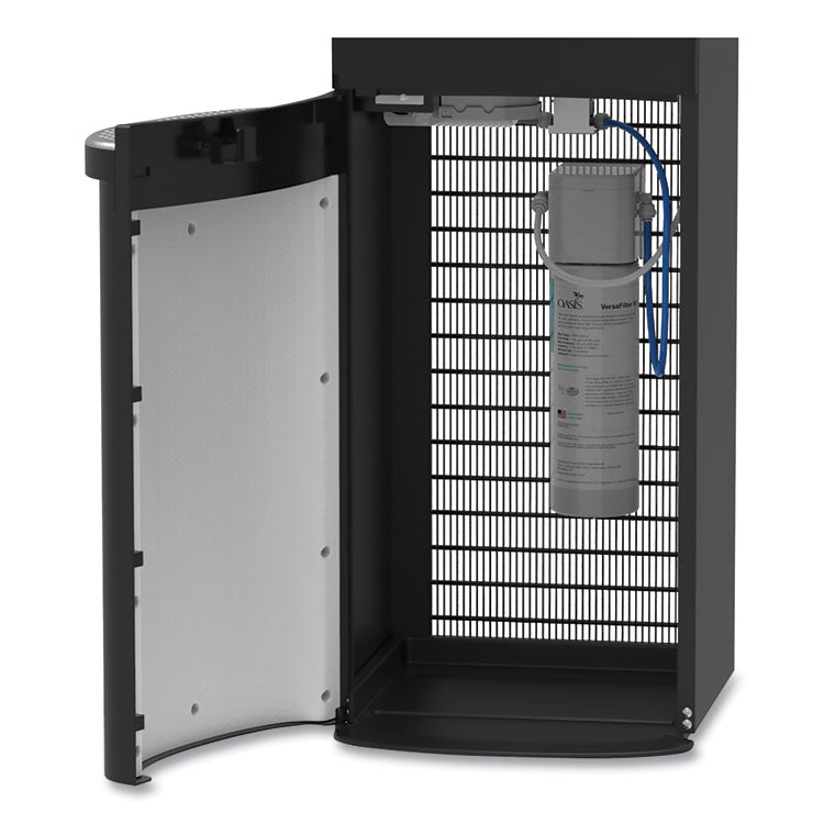 MaxxFill Flex Hot and Cold Water Dispenser, 2.1 gal, 12.2 x 14.2 x 42.33, Black/Stainless Steel