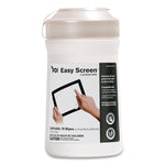 Pdi Easy Screen Cleaning Wipes, 1-Ply, 9 X 6, Unscented, White, 70/pack