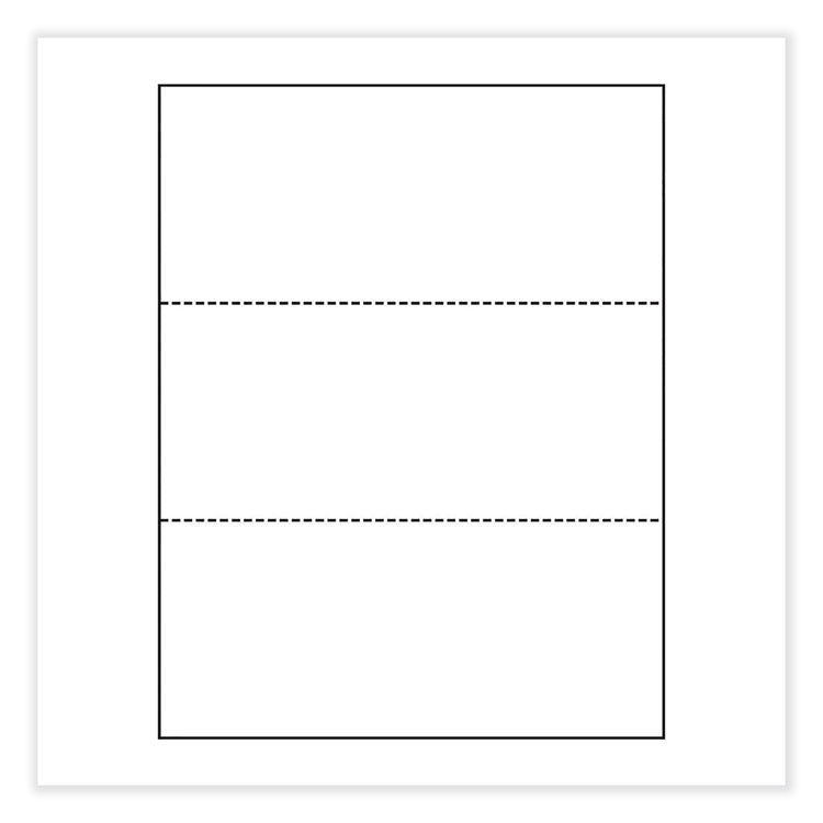 Perforated and Punched Paper, 20 lb Bond Weight, 8.5 x 11, White, 500/Ream, 5 Reams/Carton