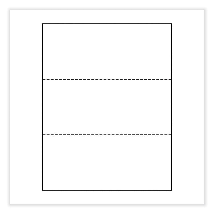 Perforated and Punched Paper, 92 Bright, 24 lb Bond Weight, 8.5 x 11, White, 500/Ream, 5 Reams/Carton