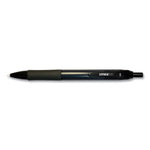 StrideRio Gel Pen, Retractable, Medium 0.7 mm, Black Ink, Translucent Black Barrel, 12/Box