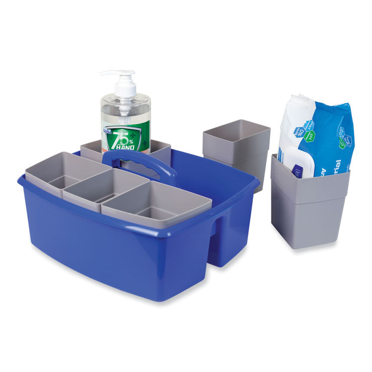 Large Caddy with Sorting Cups, Blue, 2/Carton