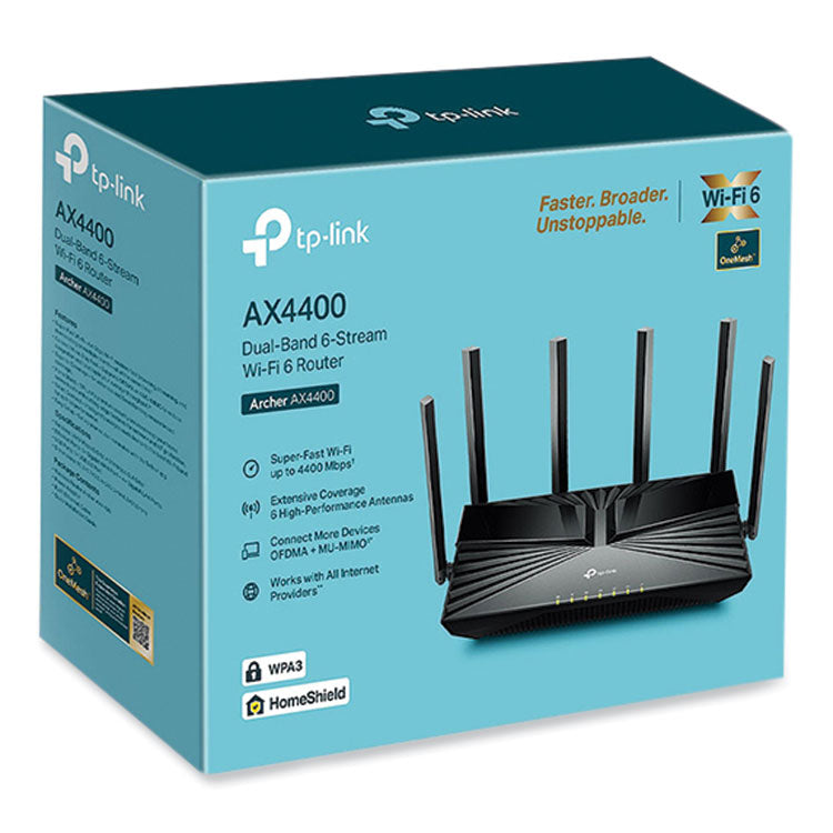 Archer AX4400 Wireless and Ethernet Router, 5 Ports, Dual-Band 2.4 GHz/5 GHz