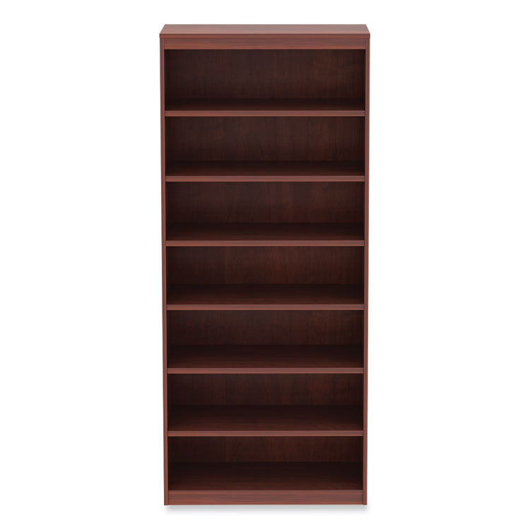 Alera Valencia Series Square Corner Bookcase, Seven-Shelf, 35.63w x 11.81d x 83.86h, Cherry