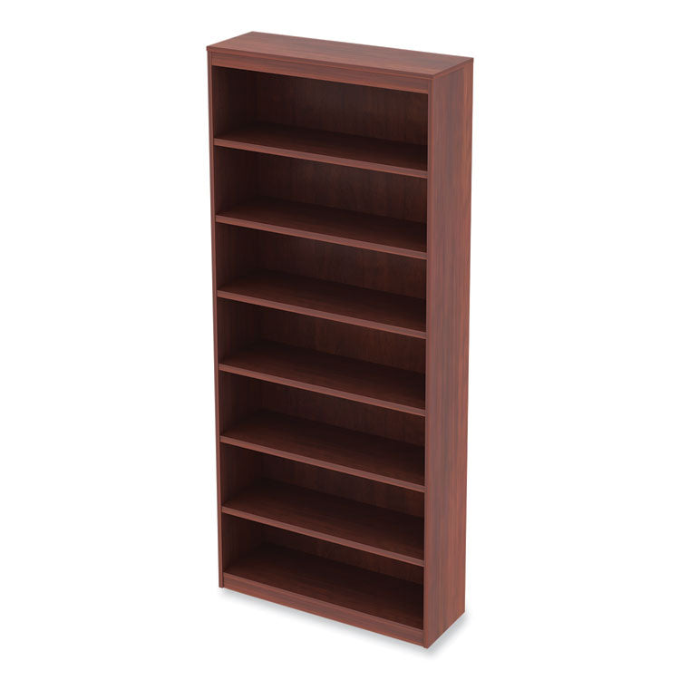 Alera Valencia Series Square Corner Bookcase, Seven-Shelf, 35.63w x 11.81d x 83.86h, Cherry