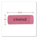 Bevel Block Erasers, For Pencil Marks, Slanted-Edge Rectangular Block, Large, Pink, 20/Pack