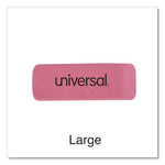 Bevel Block Erasers, For Pencil Marks, Slanted-Edge Rectangular Block, Large, Pink, 20/Pack