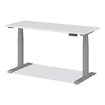 Alera AdaptivErgo Sit-Stand Three-Stage Electric Height-Adjustable Table with Memory Controls, 60" x 24" x 30" to 49", White