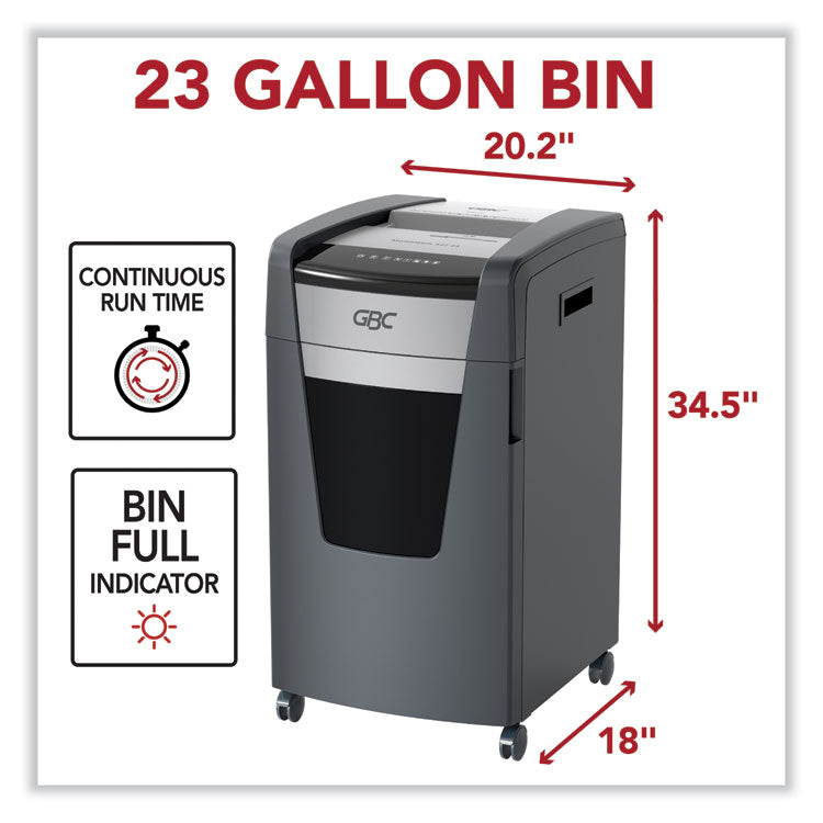 Momentum X22-23 Micro-Cut P-4 Anti-Jam Shredder, 22 Manual Sheet Capacity