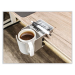Standing Desk Cup Holder Organizer, Two Sections, 3.94 x 7.04 x 3.54, Gray
