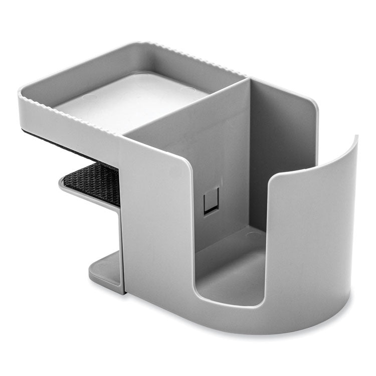 Standing Desk Cup Holder Organizer, Two Sections, 3.94 x 7.04 x 3.54, Gray