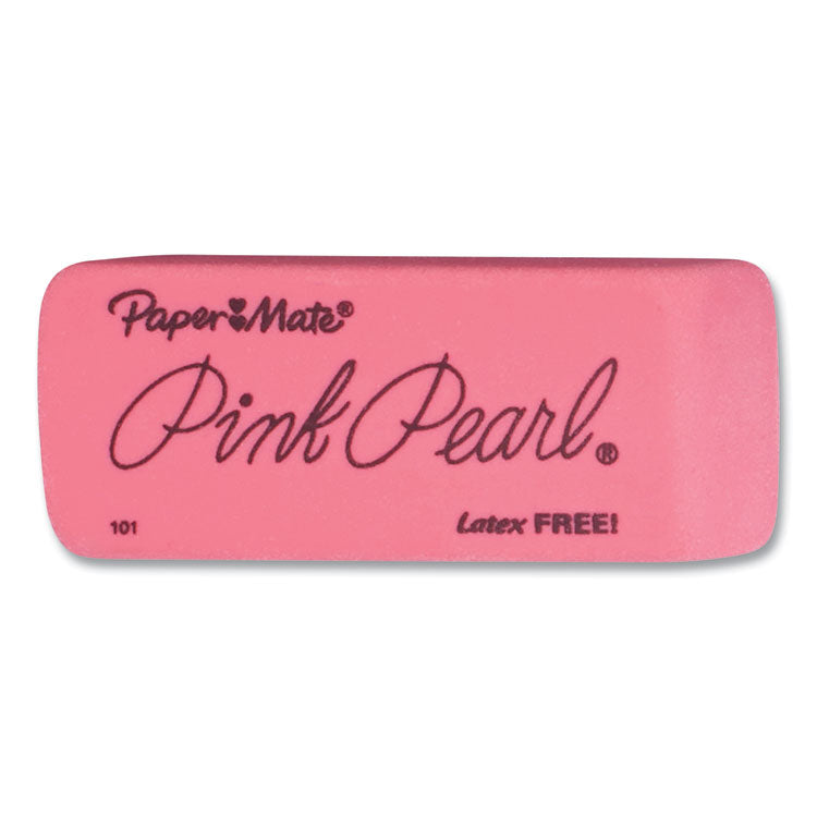 Pink Pearl Eraser, For Pencil Marks, Rectangular Block, Large, Pink, 3/pack