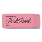 Pink Pearl Eraser, For Pencil Marks, Rectangular Block, Medium, Pink, 3/pack