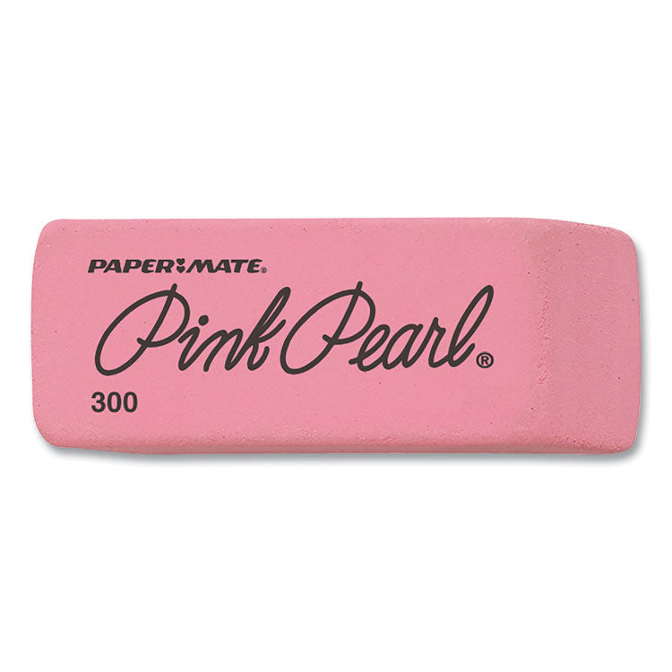 Pink Pearl Eraser, For Pencil Marks, Rectangular Block, Medium, Pink, 3/pack