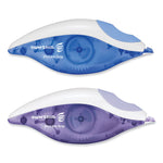 DryLine Grip Correction Tape, Blue/Purple Applicators, 0.2" x 335", 2/Pack