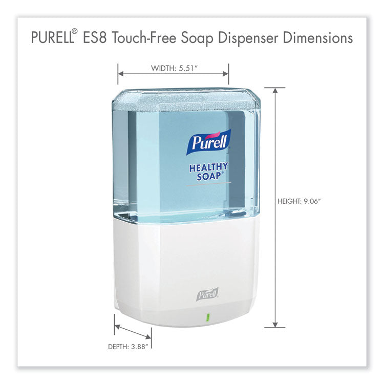 Es8 Soap Touch-Free Dispenser, 1,200 Ml, 5.25 X 8.8 X 12.13, White