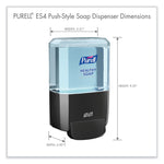 Es4 Soap Push-Style Dispenser, 1,200 Ml, 4.88 X 8.8 X 11.38, Graphite