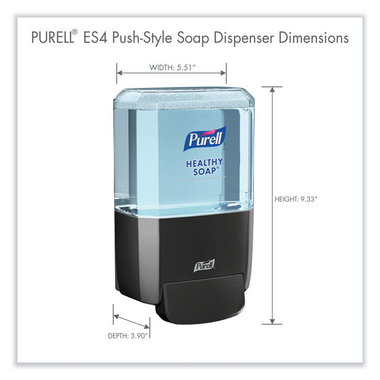Es4 Soap Push-Style Dispenser, 1,200 Ml, 4.88 X 8.8 X 11.38, Graphite