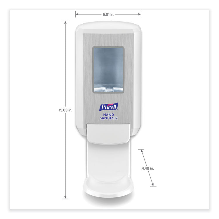 Cs4 Hand Sanitizer Dispenser, 1,200 Ml, 6.12 X 4.48 X 10.81, White