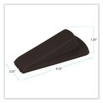 Big Foot Doorstop, No Slip Rubber Wedge, 2.25w X 4.75d X 1.25h, Brown, 2/pack