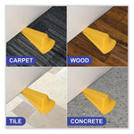 Giant Foot Doorstop, No-Slip Rubber Wedge, 3.5w X 6.75d X 2h, Safety Yellow