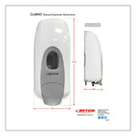 Clario Dispensing System Manual Foam Dispenser, 1,000 mL, 5.11 x 3.85 x 11.73, White, 12/Carton
