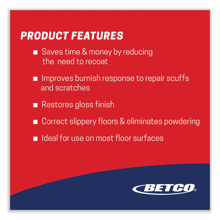 One Step Floor Restorer, Lemon Scent, 1 gal Bottle, 4/Carton