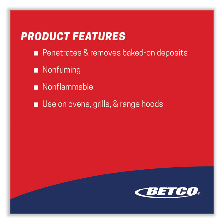 Oven Fryer Grill Cleaner, Characteristic Scent, 1 gal Bottle, 4/Carton