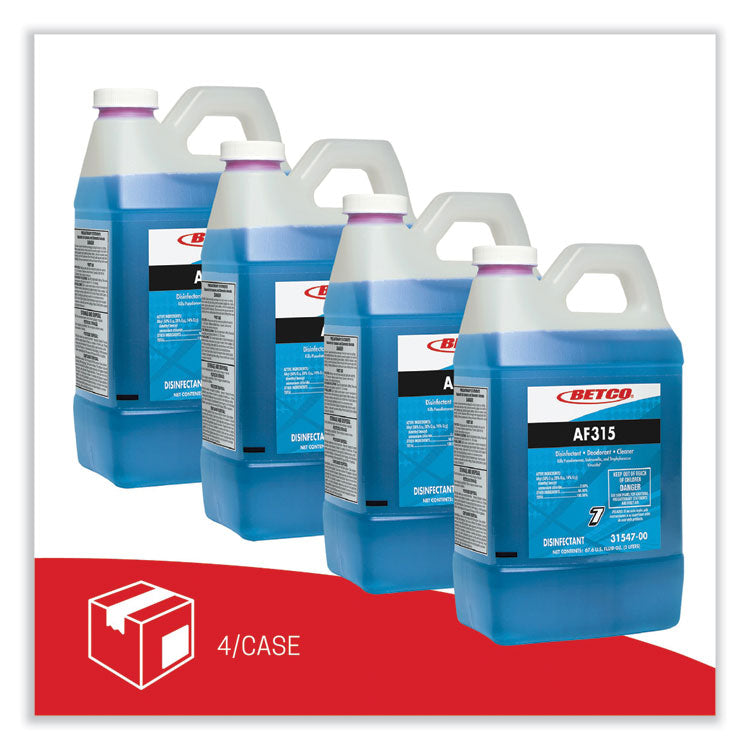 AF315 Disinfectant Cleaner, Citrus Floral Scent, 2 L Bottle, 4/Carton
