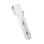 Over-The-Door Double Coat Hook, Chrome-Plated Steel, Satin Aluminum Base