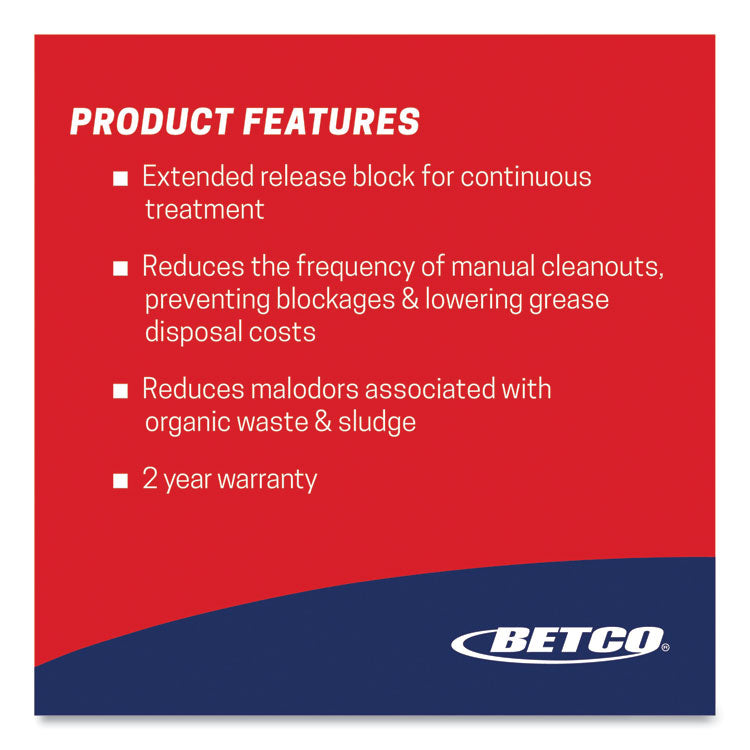 FOG Puck Large Grease Trap and Drain Cleaner, 8 oz, 64/Carton