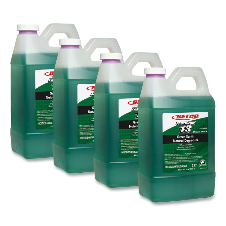 Green Earth Natural Degreaser, Mild Scent, 2 L Bottle, 4/Carton