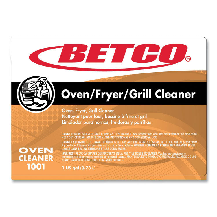 Oven Fryer Grill Cleaner, Characteristic Scent, 1 gal Bottle, 4/Carton