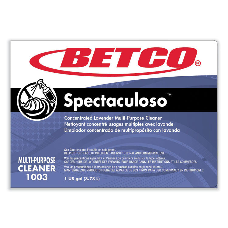Spectaculoso Multipurpose Cleaner, Lavender Scent, 1 gal Bottle, 4/Carton
