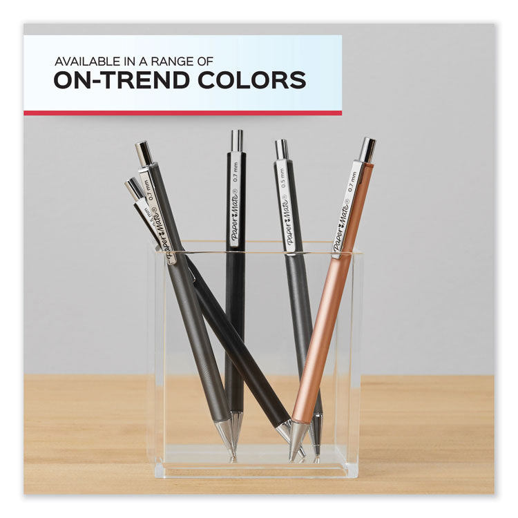 Advanced Mechanical Pencils, 0.5 Mm, Hb (#2), Black Lead, Gun Metal Gray Barrel