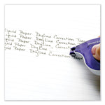 DryLine Correction Tape, Non-Refillable, Green/Purple Applicators, 0.17" x 472", 2/Pack