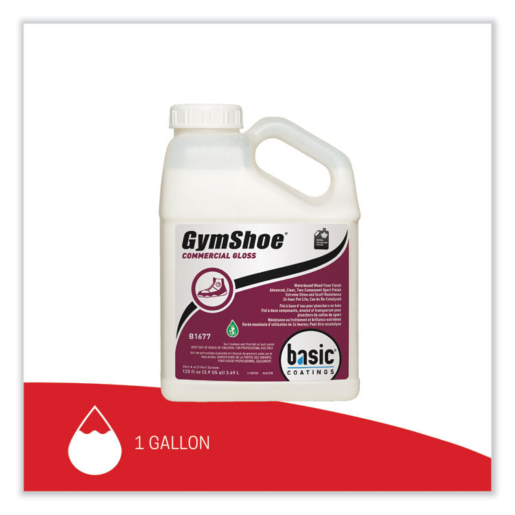 GymShoe Gloss Sport Finish, Mild Scent, 1 gal Bottle, 4/Carton