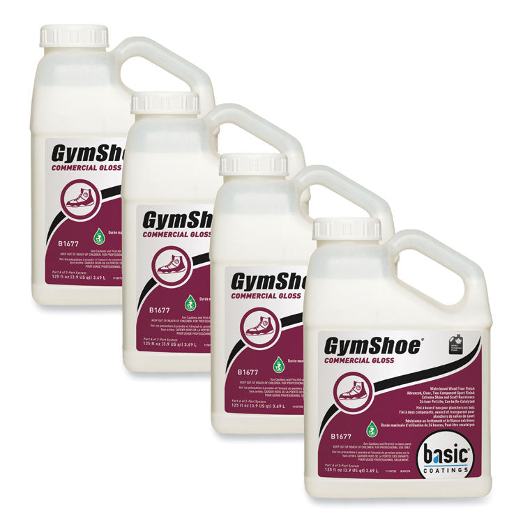 GymShoe Gloss Sport Finish, Mild Scent, 1 gal Bottle, 4/Carton