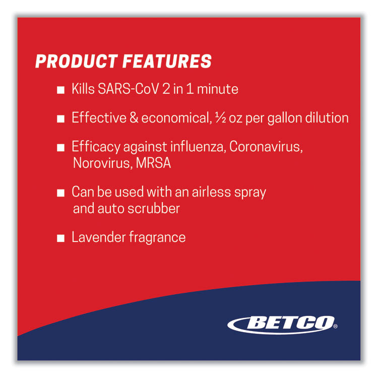 Quat-Stat 5 Disinfectant, Lavender Scent, 2 L Bottle, 4/Carton