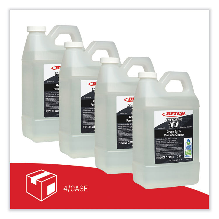 Green Earth Peroxide Cleaner, Fresh Mint Scent, 2 L Bottle, 4/Carton
