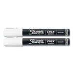 Wet-Erase Chalk Marker, Medium Bullet Tip, White, 2/pack