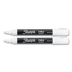 Wet-Erase Chalk Marker, Medium Bullet Tip, White, 2/pack