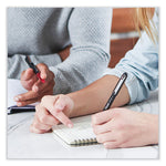 Professional Design Rollerball Pen, Stick, Fine 0.5 mm, Black Ink, Black Barrel, 4/Pack