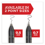 Professional Design Rollerball Pen, Stick, Fine 0.5 mm, Black Ink, Black Barrel, 4/Pack