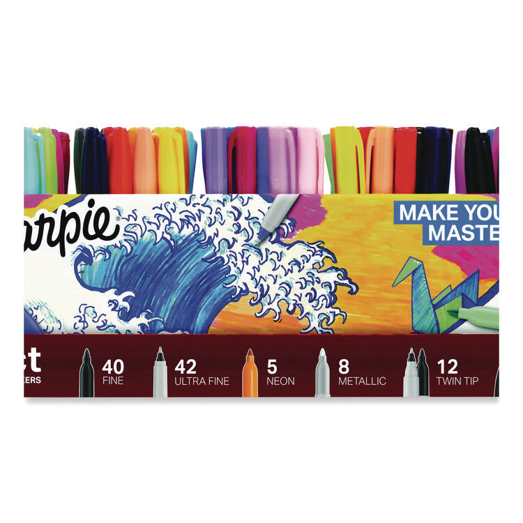 Permanent Markets Ultimate Collection Value Pack, Assorted Tip Sizes/Types, Assorted Colors, 115/Set
