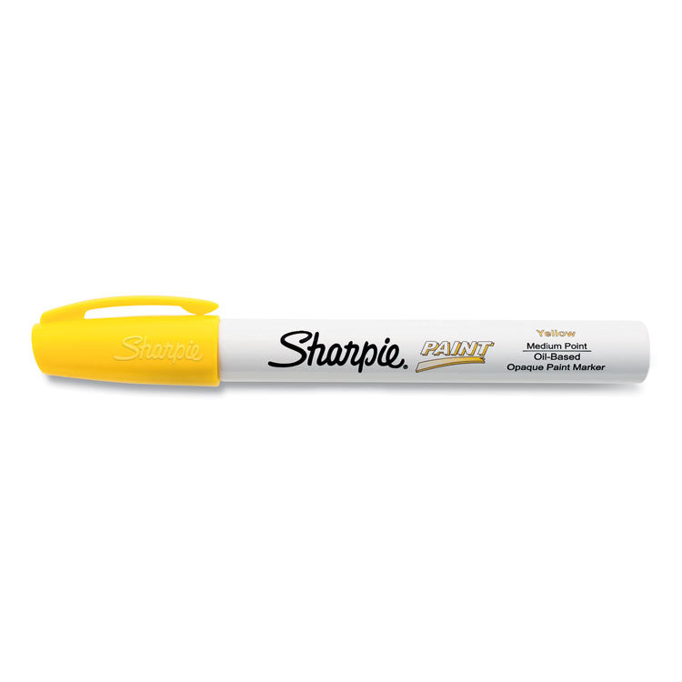 Permanent Paint Marker, Medium Bullet Tip, Yellow