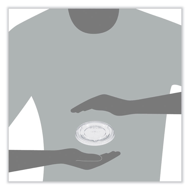 Plastic Cold Cup Lids, Fits 32 oz Cold Cups, Plastic, Clear, 500/Carton