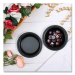 Quiet Classic Laminated Foam Dinnerware Plates, 6" dia, Black, 125/Pack, 8 Packs/Carton