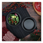 Quiet Classic Laminated Foam Dinnerware Plates, 6" dia, Black, 125/Pack, 8 Packs/Carton